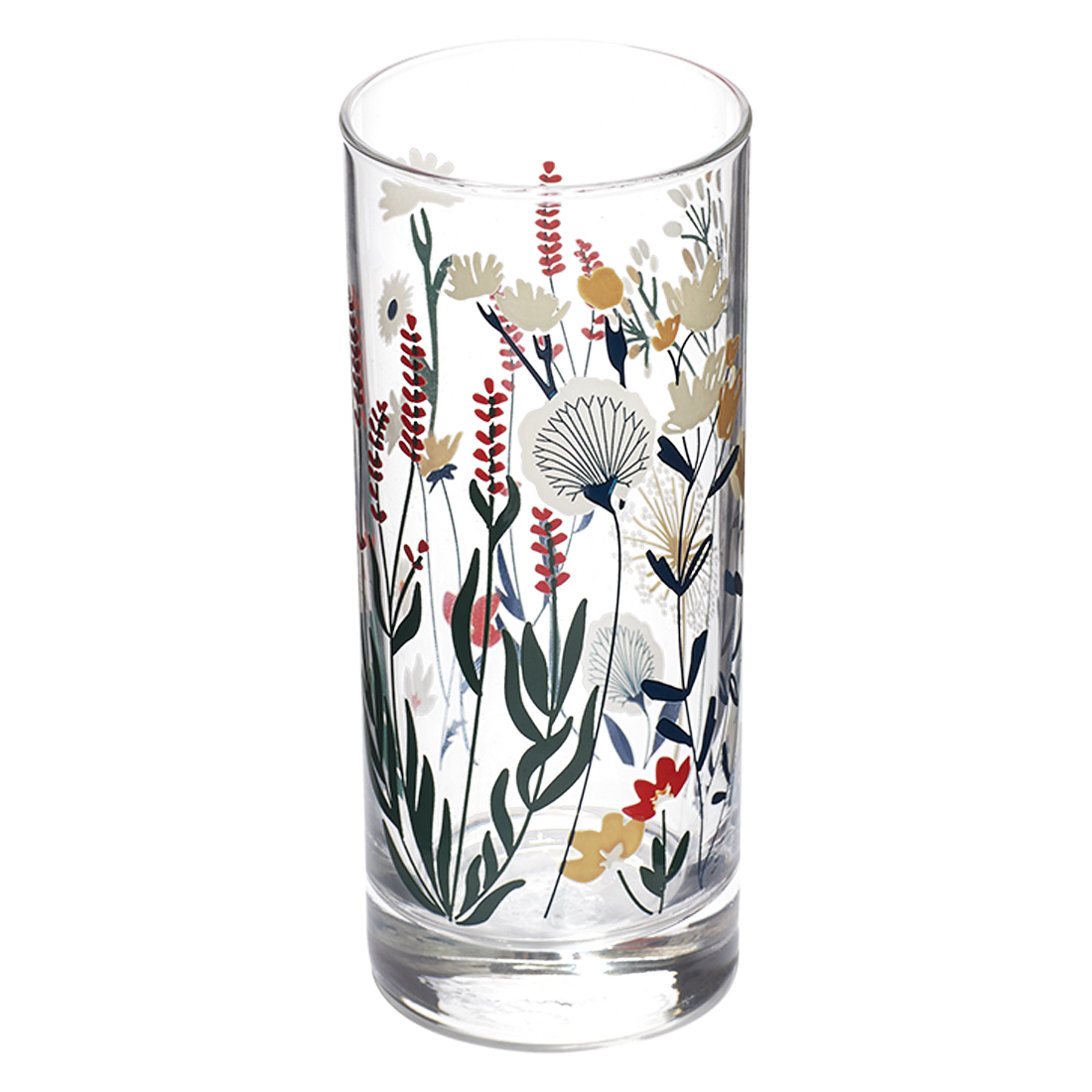 Wildflower Highball Glass crafted from durable ceramic, well suited for casual meals and entertaining