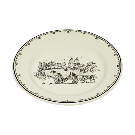 NYC Toile - Central Park Plate 8.25in, ceramic, by Fishs Eddy, for everyday meals and table settings, alternate view