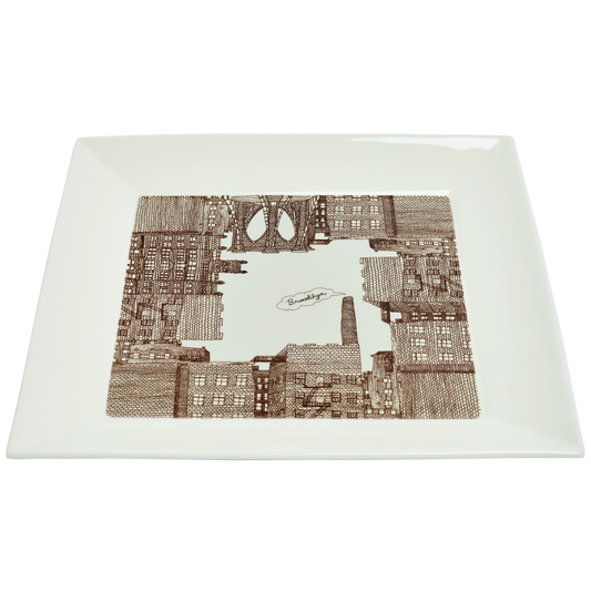 Brooklyn Square Tray with Brooklyn inspired design, perfect for serving meals snacks or drinks