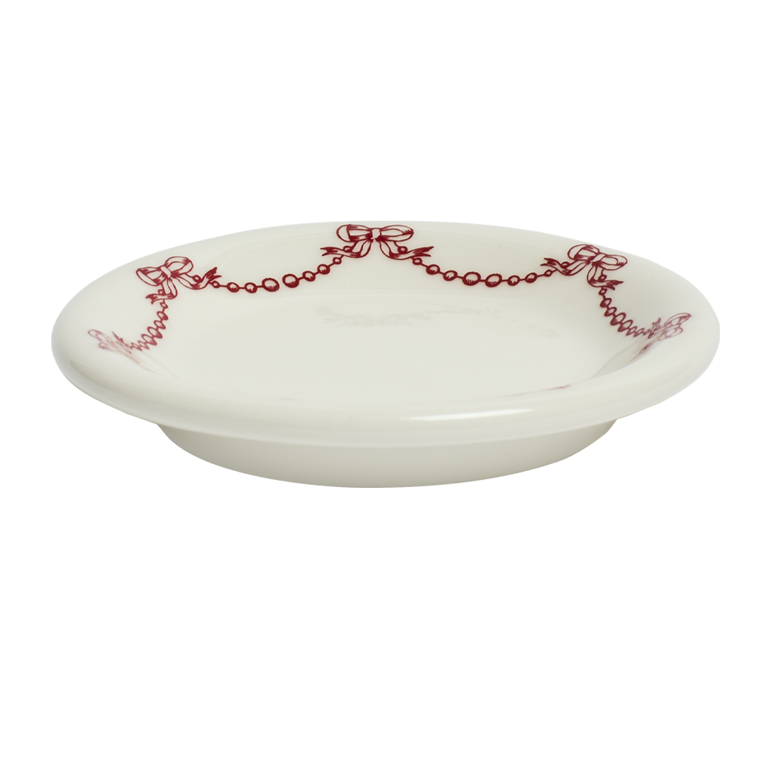 Ribbons Mini Plate 3.5in, ceramic, by Fishs Eddy, for everyday meals and table settings, detail view
