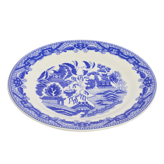 Blue Willow Plate 10.25in, ceramic, by Fishs Eddy, for everyday meals and table settings, alternate view