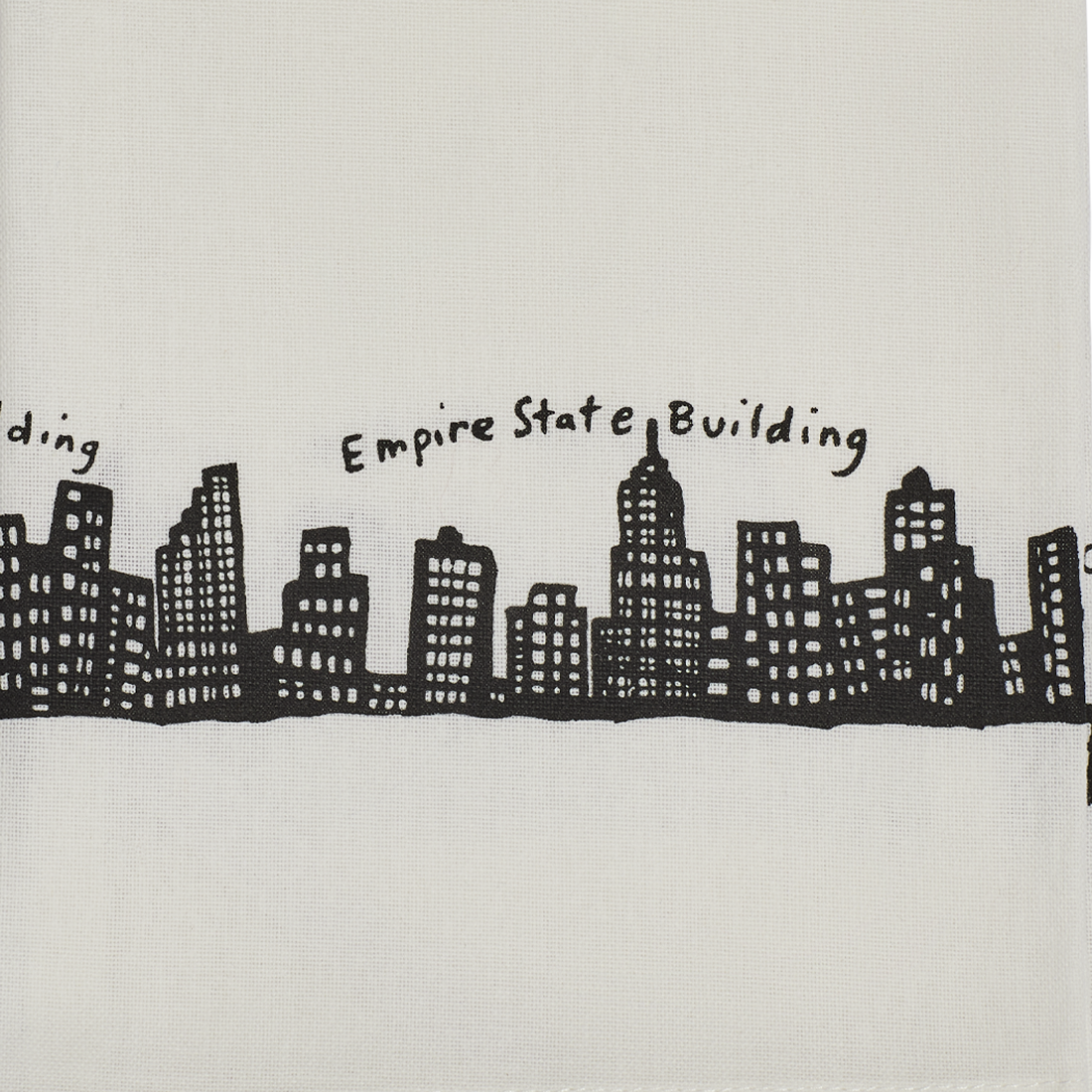 Skyline Tea Towel with New York inspired artwork, crafted to complement casual dining spaces and entertaining setups
