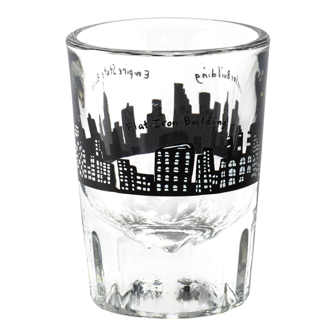 Skyline Shot Glass with New York inspired artwork, designed to bring character to your table