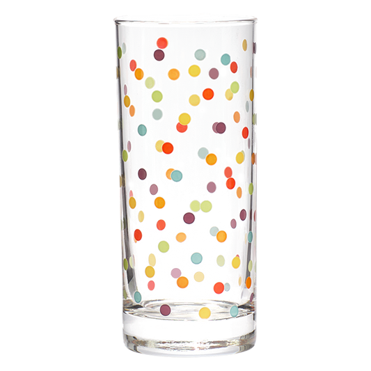 Spot On Highball Glass with modern spotted design, designed to bring character to your table