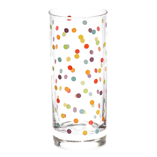 Spot On Highball Glass with modern spotted design, adds personality to your table