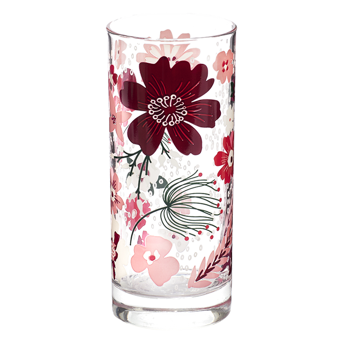Pink Garden Highball Glass crafted from durable ceramic, crafted for versatile everyday use