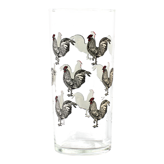 Rooster Highball Glass crafted from durable ceramic, an easy addition to any modern table setting