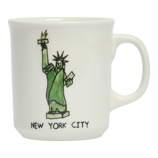 Ben Lenovitz Lady Liberty - Mug (12oz) by Fishs Eddy, ceramic mug with illustrated design by Ben Lenovitz, perfect for coffee, tea, and everyday use