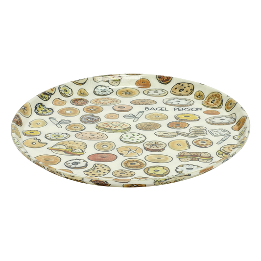 Camtray Round Bagel Person crafted from durable ceramic, designed for relaxed everyday dining