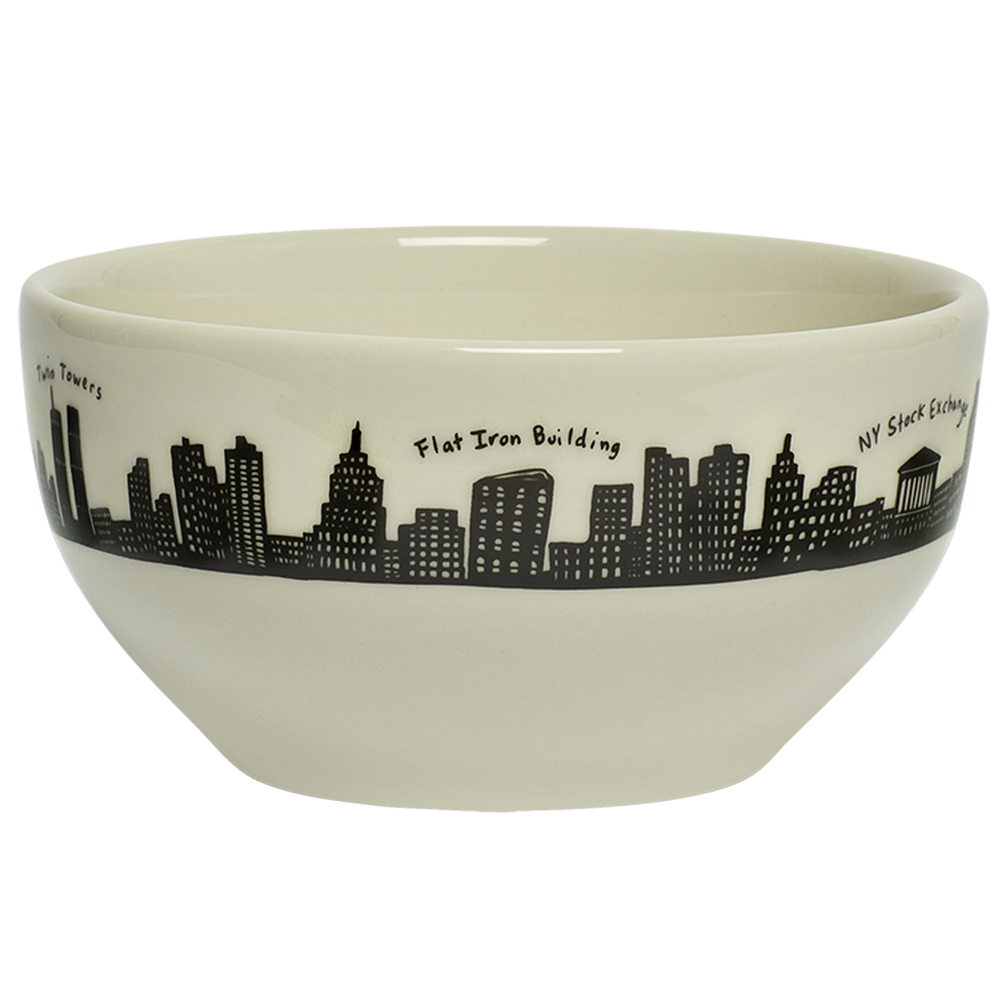 Skyline Bowl with New York City skyline design, a versatile piece for everyday dining