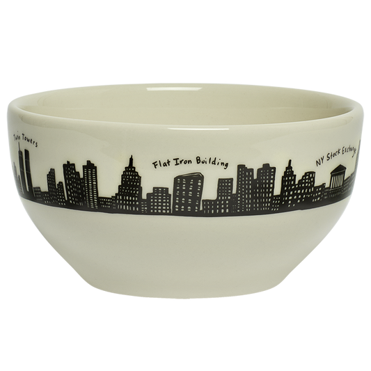 Skyline Bowl with New York City skyline design, a versatile piece for everyday dining