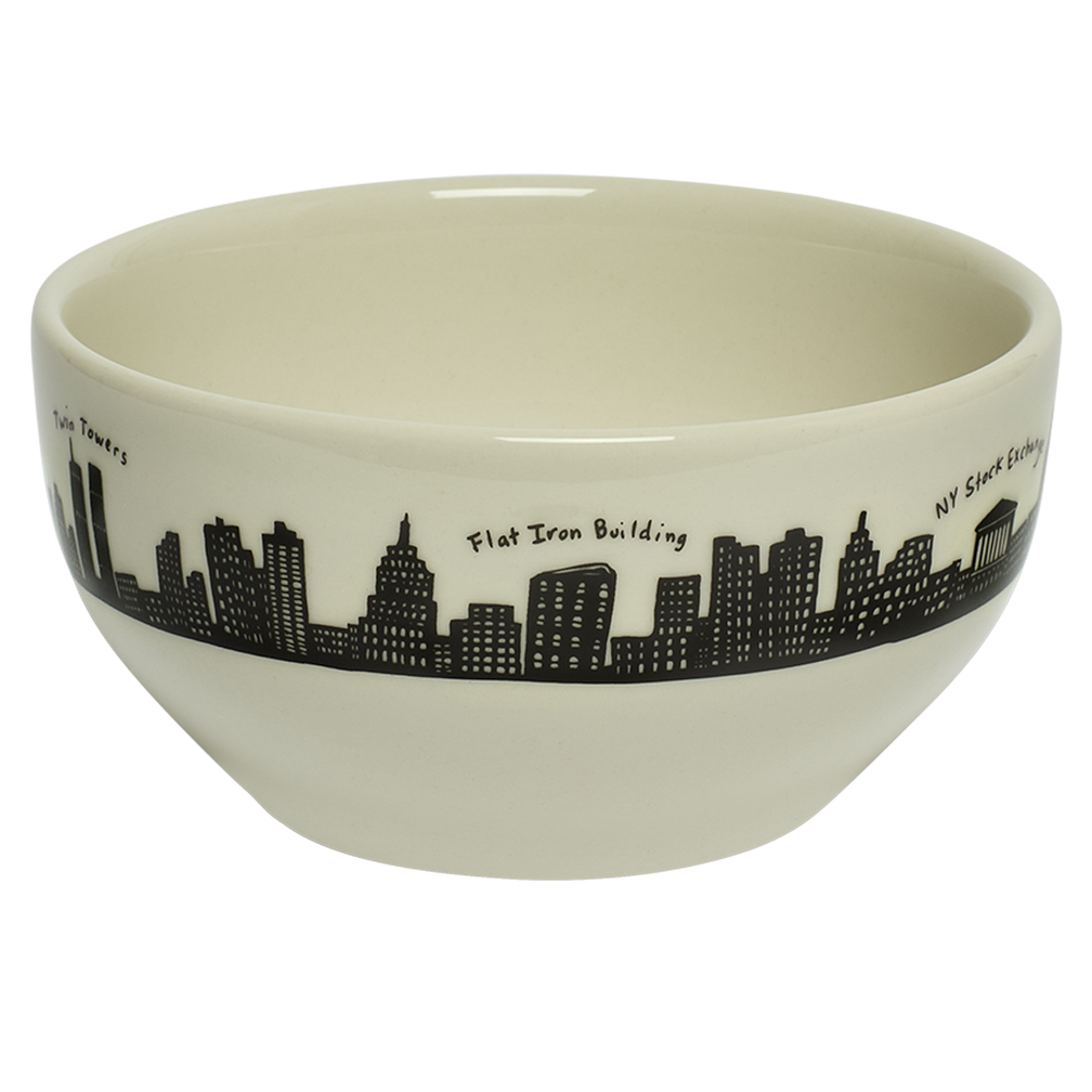 Skyline Bowl with New York City skyline design, perfect for enhancing your table setting