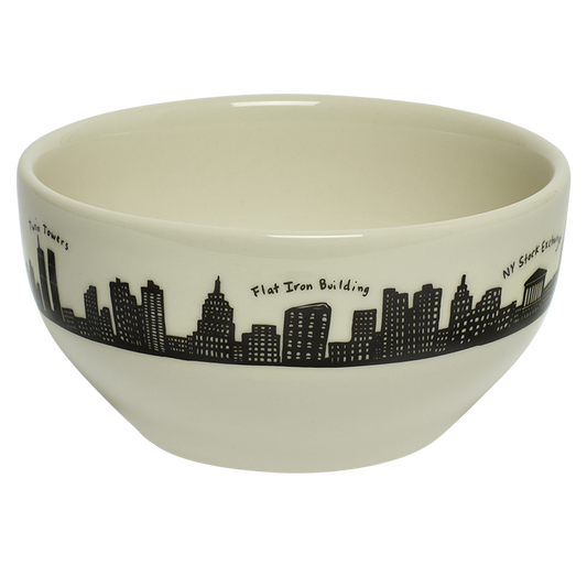 Skyline Bowl with New York City skyline design, perfect for enhancing your table setting