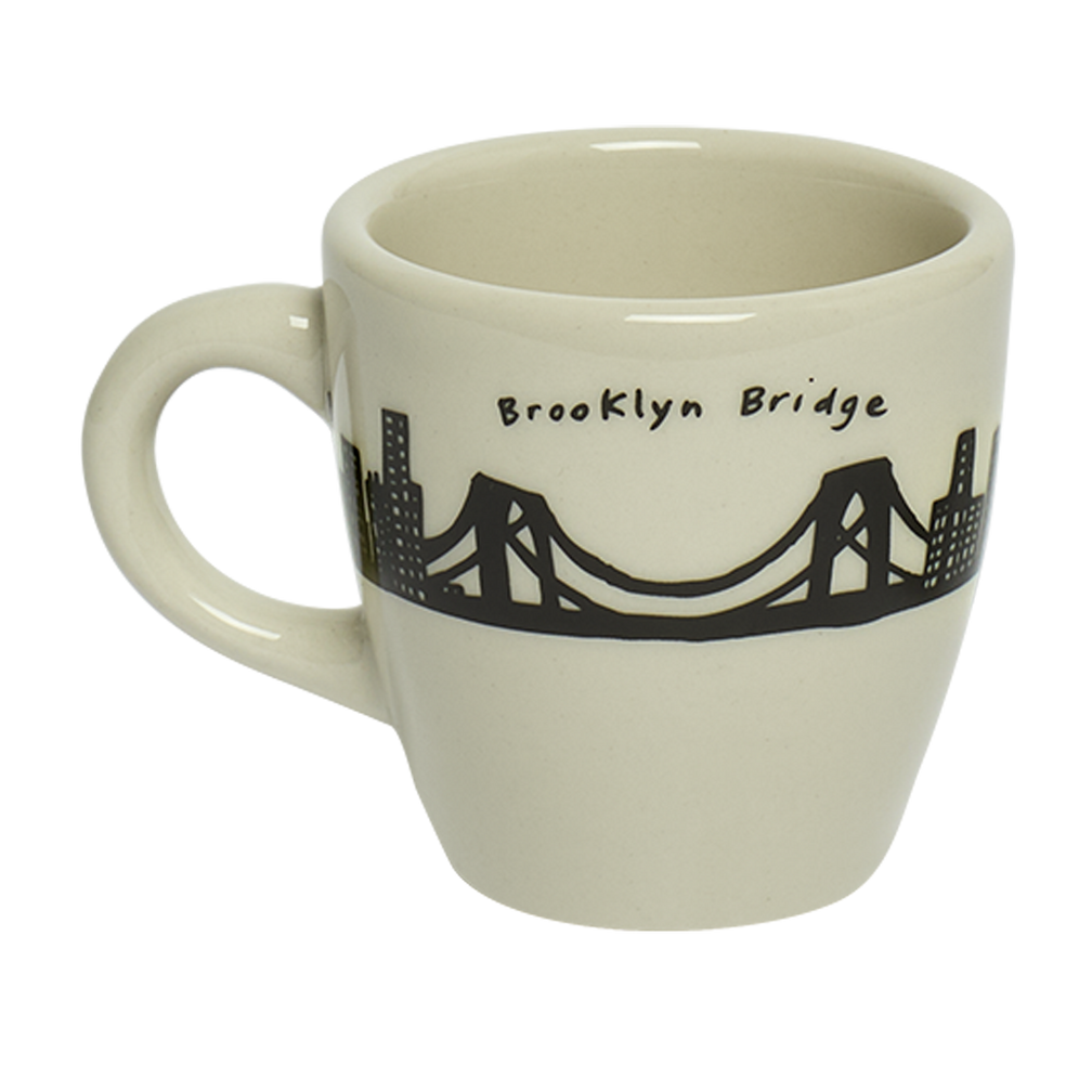 Close-up of 212 Skyline - DemiTasse Espresso (3oz), demitasse espresso cup with NYC skyline design