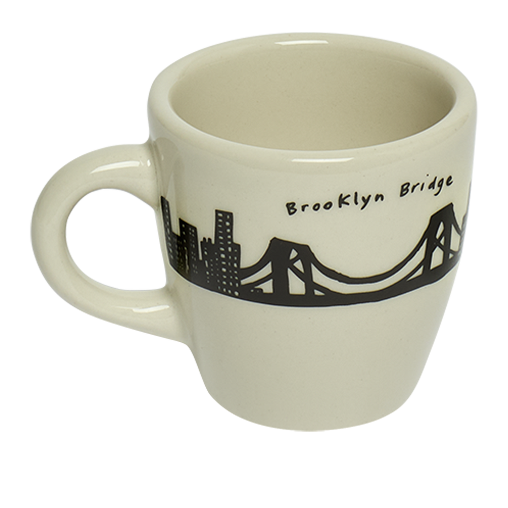 Side view of 212 Skyline - DemiTasse Espresso (3oz) by Fishs Eddy, demitasse espresso cup perfect for espresso and after-dinner coffee