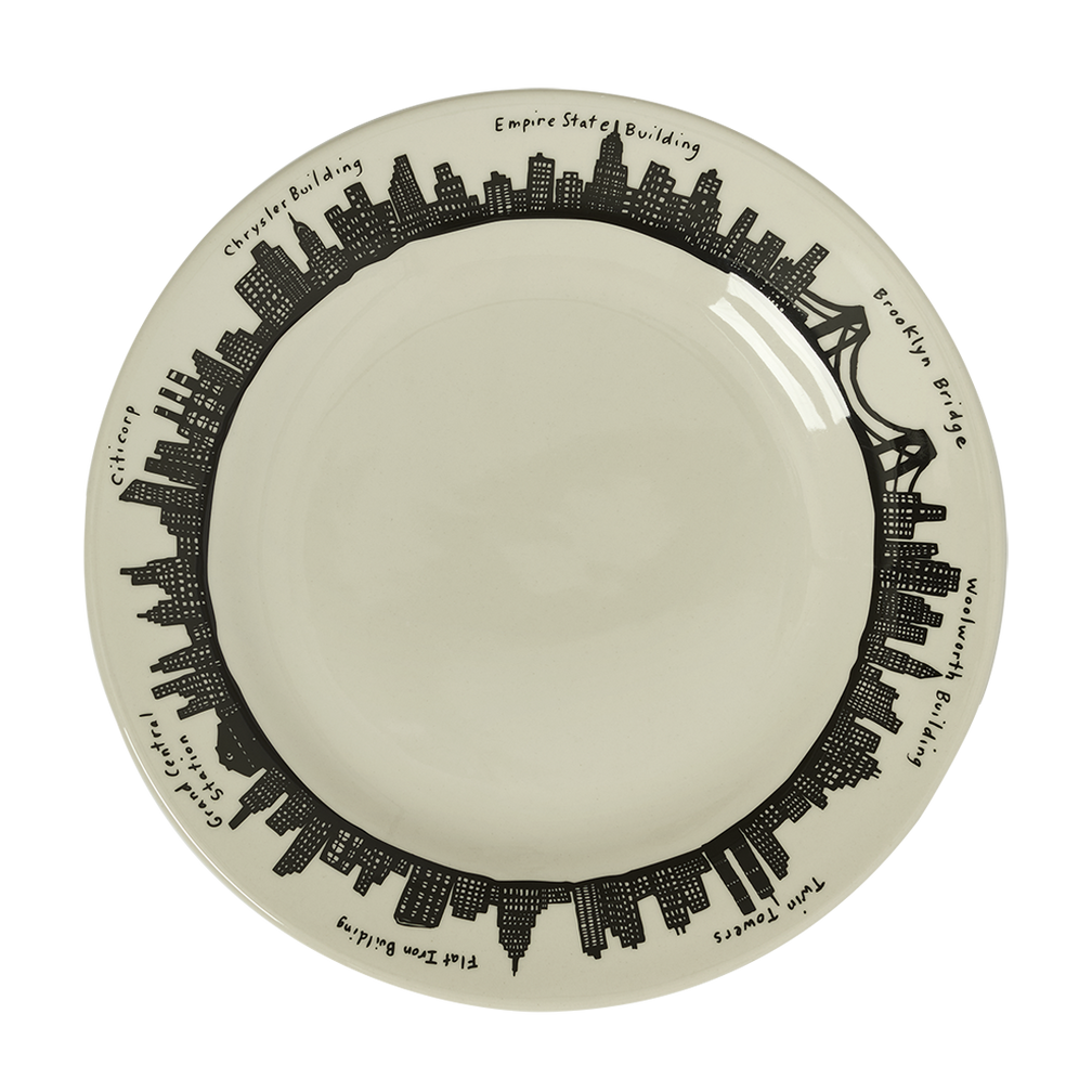 212 Skyline - Main Plate (10 1/4"), ceramic, by Fishs Eddy, for everyday meals and table settings, front product image