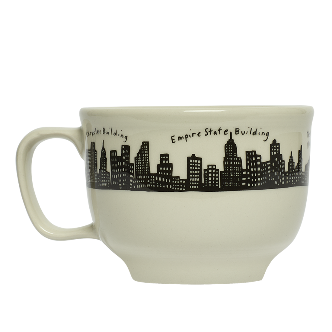 Close-up of 212 Skyline - Jumbo Mug (18oz), ceramic mug with NYC skyline design