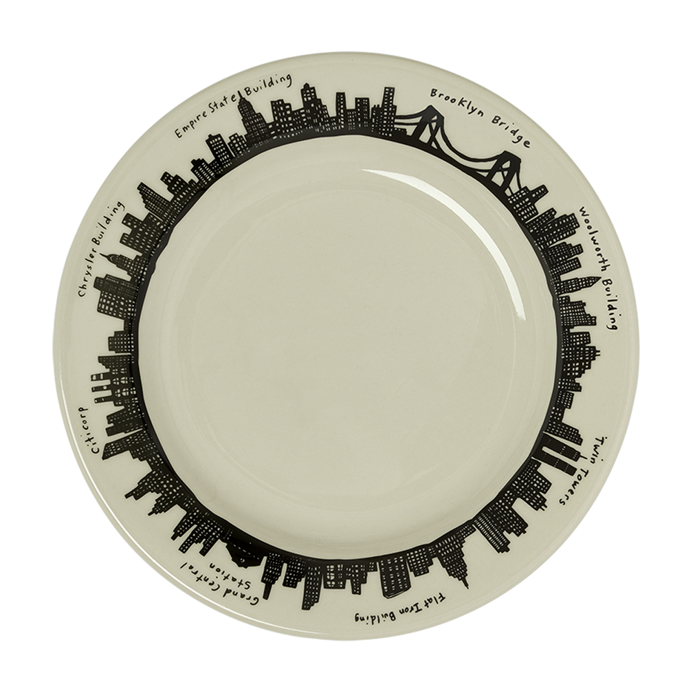 212 Skyline - App Plate (8 1/4"), ceramic, by Fishs Eddy, for everyday meals and table settings, front product image