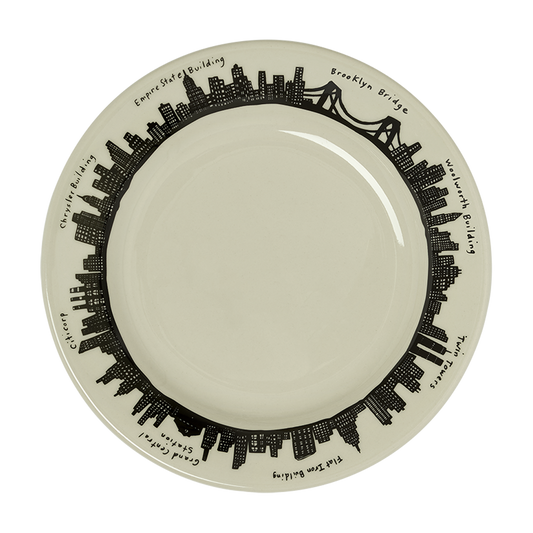 212 Skyline - App Plate (8 1/4"), ceramic, by Fishs Eddy, for everyday meals and table settings, front product image