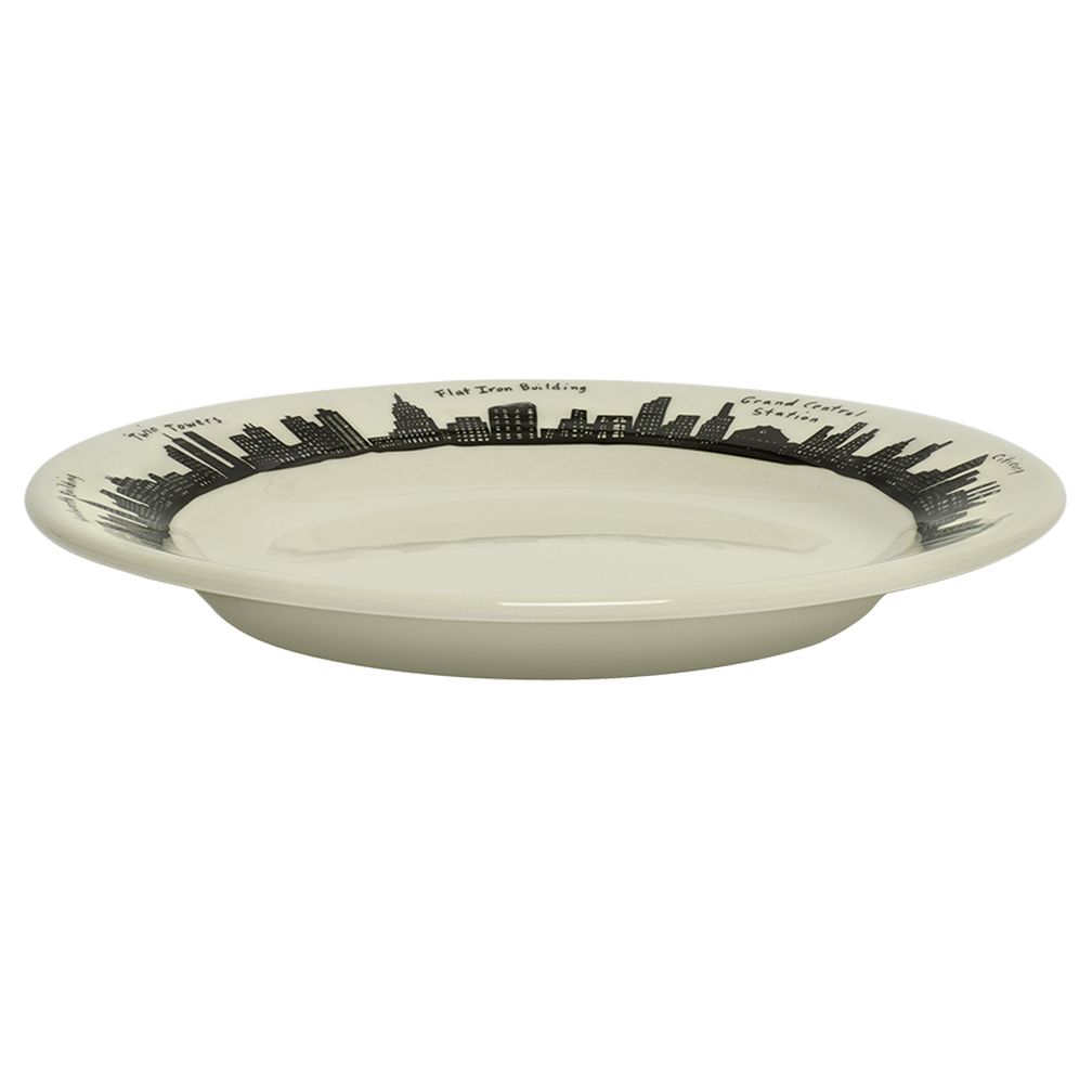 212 Skyline - App Plate (8 1/4"), ceramic, by Fishs Eddy, for everyday meals and table settings, detail view