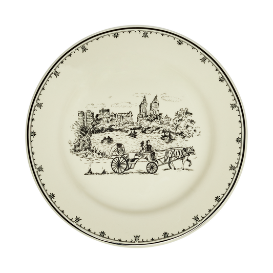 NYC Toile - Central Park Plate 8.25in, ceramic, by Fishs Eddy, for everyday meals and table settings, front product image