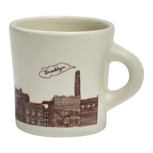 Close-up of Brooklyn - City Mug 13oz, ceramic mug with Brooklyn design