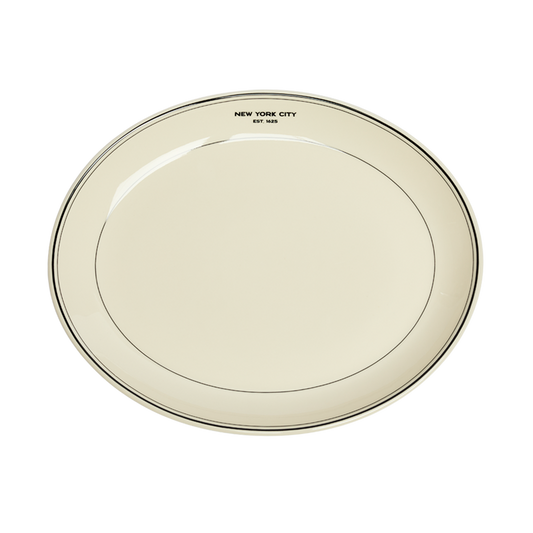 Est Nyc Platter with New York inspired artwork, perfect for enhancing your table setting