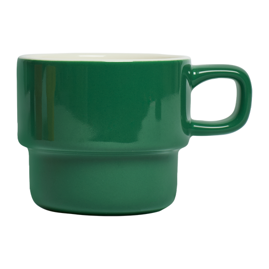 Stackable Mug - Fern 10oz by Fishs Eddy, ceramic mug with fern colorware design, perfect for coffee, tea, and everyday use