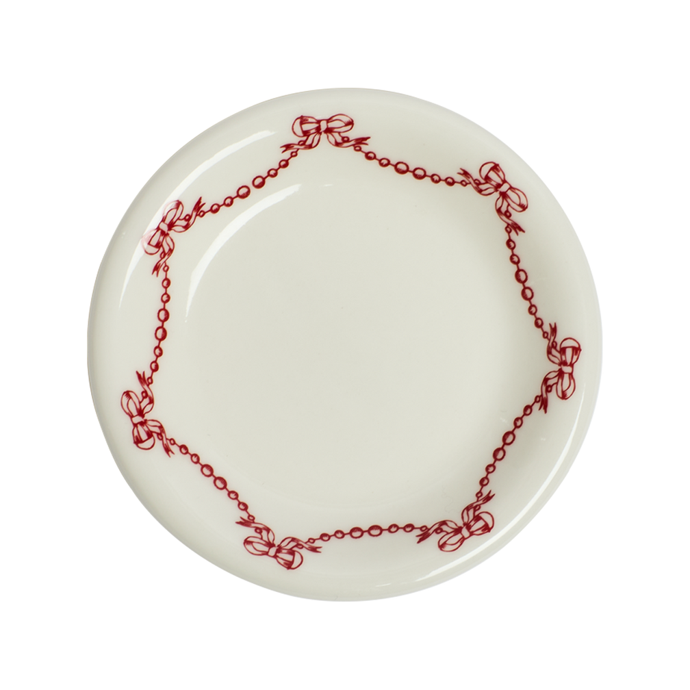 Ribbons Mini Plate 3.5in, ceramic, by Fishs Eddy, for everyday meals and table settings, front product image