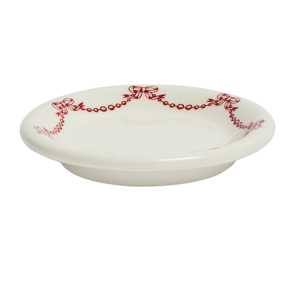 Ribbons Mini Plate 3.5in, ceramic, by Fishs Eddy, for everyday meals and table settings, detail view