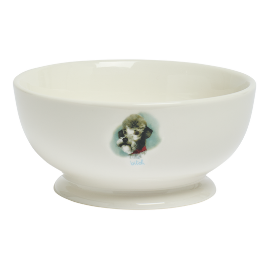 All In The Family Bitch Bowl crafted from durable ceramic, perfect for both everyday use and entertaining