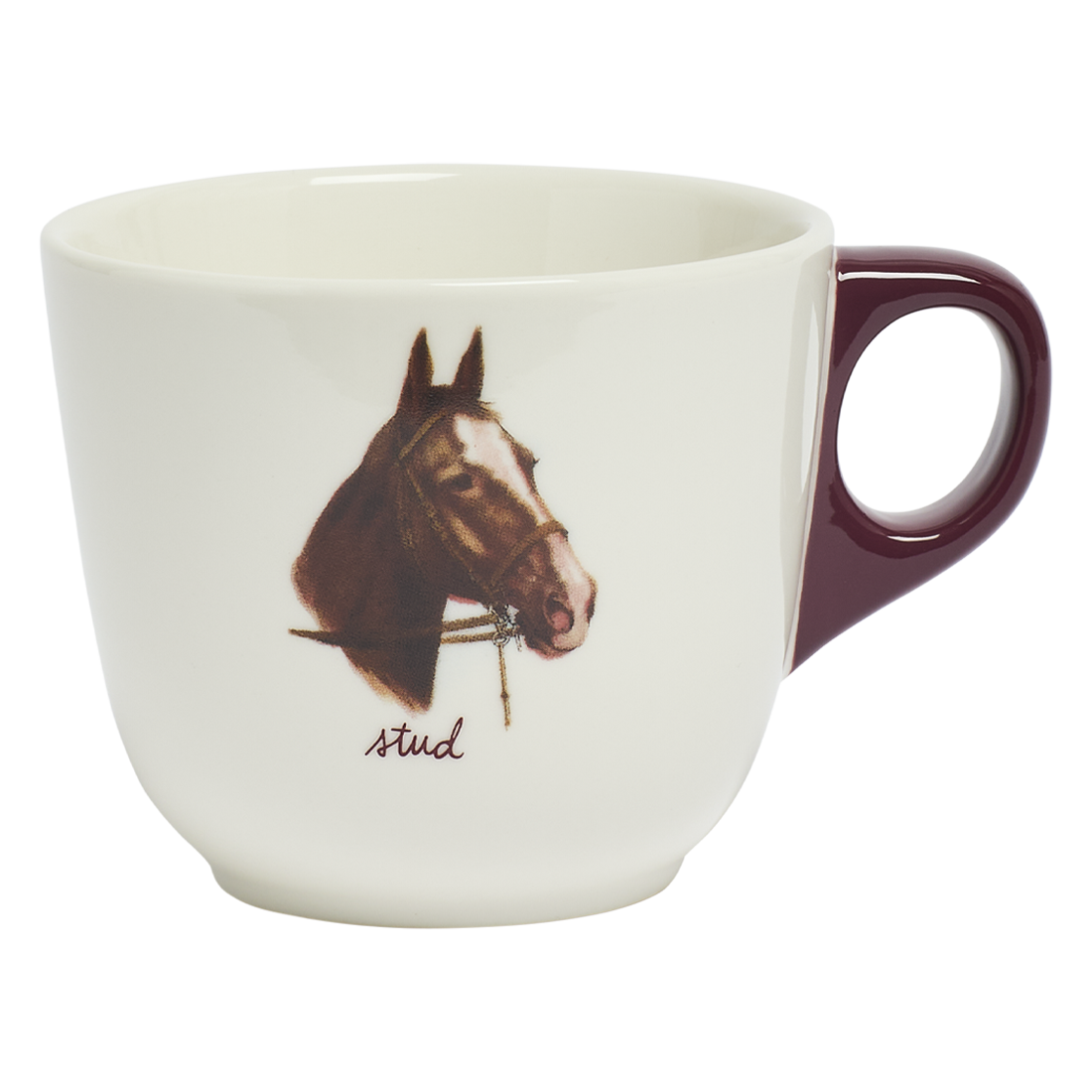 Close-up of All in the Family - Stud Mug (10oz), ceramic mug with novelty text design
