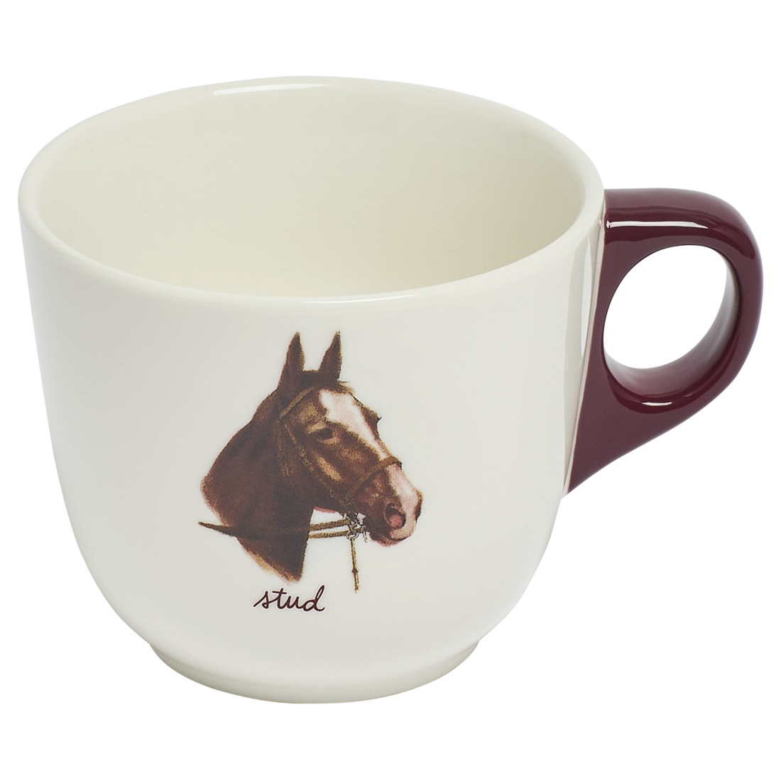 Side view of All in the Family - Stud Mug (10oz) by Fishs Eddy, ceramic mug perfect for coffee, tea, and everyday use