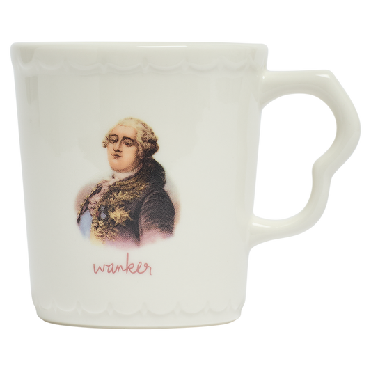 All in the Family - Wanker Mug (10oz) by Fishs Eddy, ceramic mug with novelty text design, perfect for coffee, tea, and everyday use