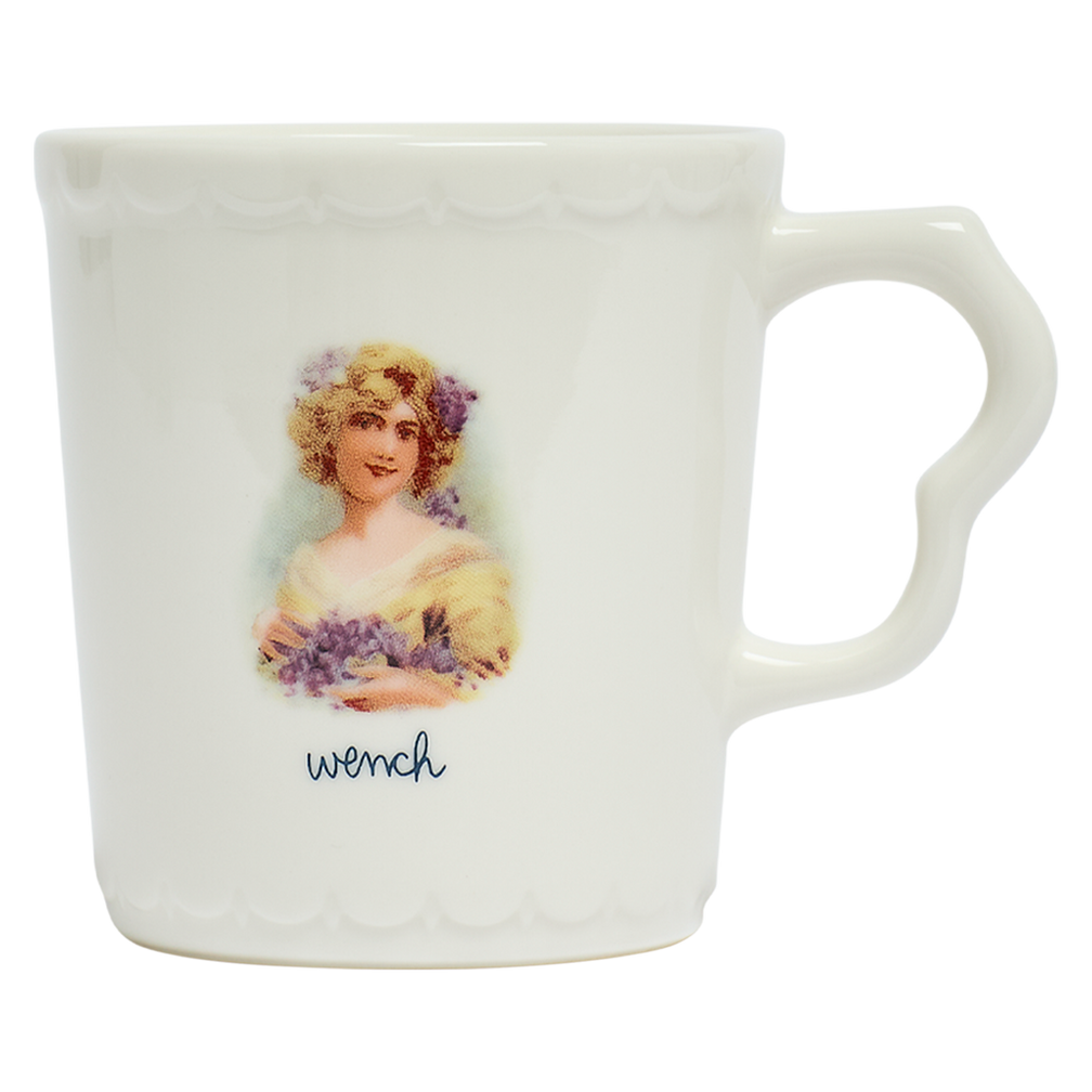 All in the Family - Wench Mug (10oz) by Fishs Eddy, ceramic mug with novelty text design, perfect for coffee, tea, and everyday use