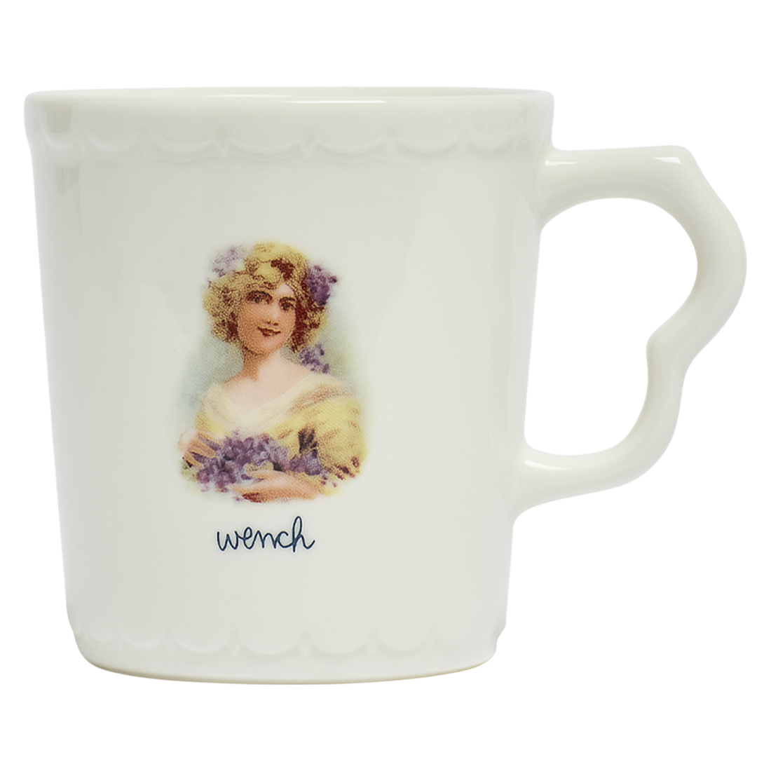 All in the Family - Wench Mug (10oz) by Fishs Eddy, ceramic mug with novelty text design, perfect for coffee, tea, and everyday use