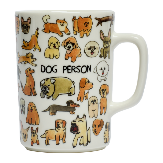 Ben Lenovitz - Dog Person Mug (10oz) by Fishs Eddy, ceramic mug with illustrated design by Ben Lenovitz, perfect for coffee, tea, and everyday use