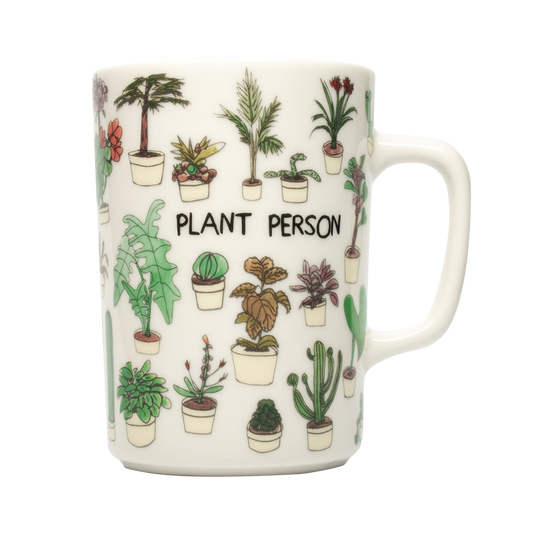 Ben Lenovitz - Plant Person Mug (10oz) by Fishs Eddy, ceramic mug with illustrated design by Ben Lenovitz, perfect for coffee, tea, and everyday use