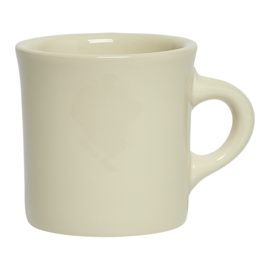 Close-up of Diner Whites - Diner Mug (8 3/4oz), ceramic mug with classic white diner style