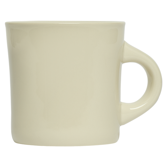 Diner Whites - Large Mug (13oz) by Fishs Eddy, ceramic mug with classic white diner style, perfect for coffee, tea, and everyday use