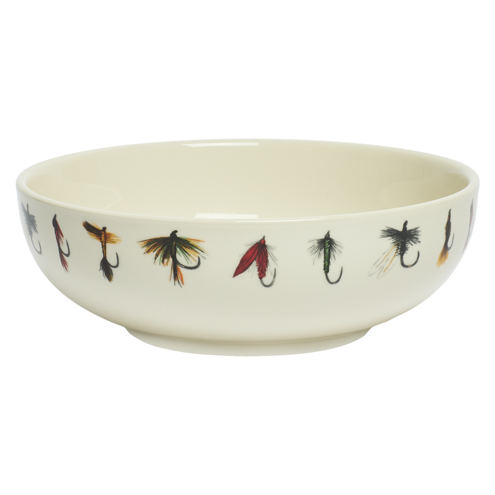 Gone Fishin Serving Bowl crafted from durable ceramic, designed to elevate your table presentation