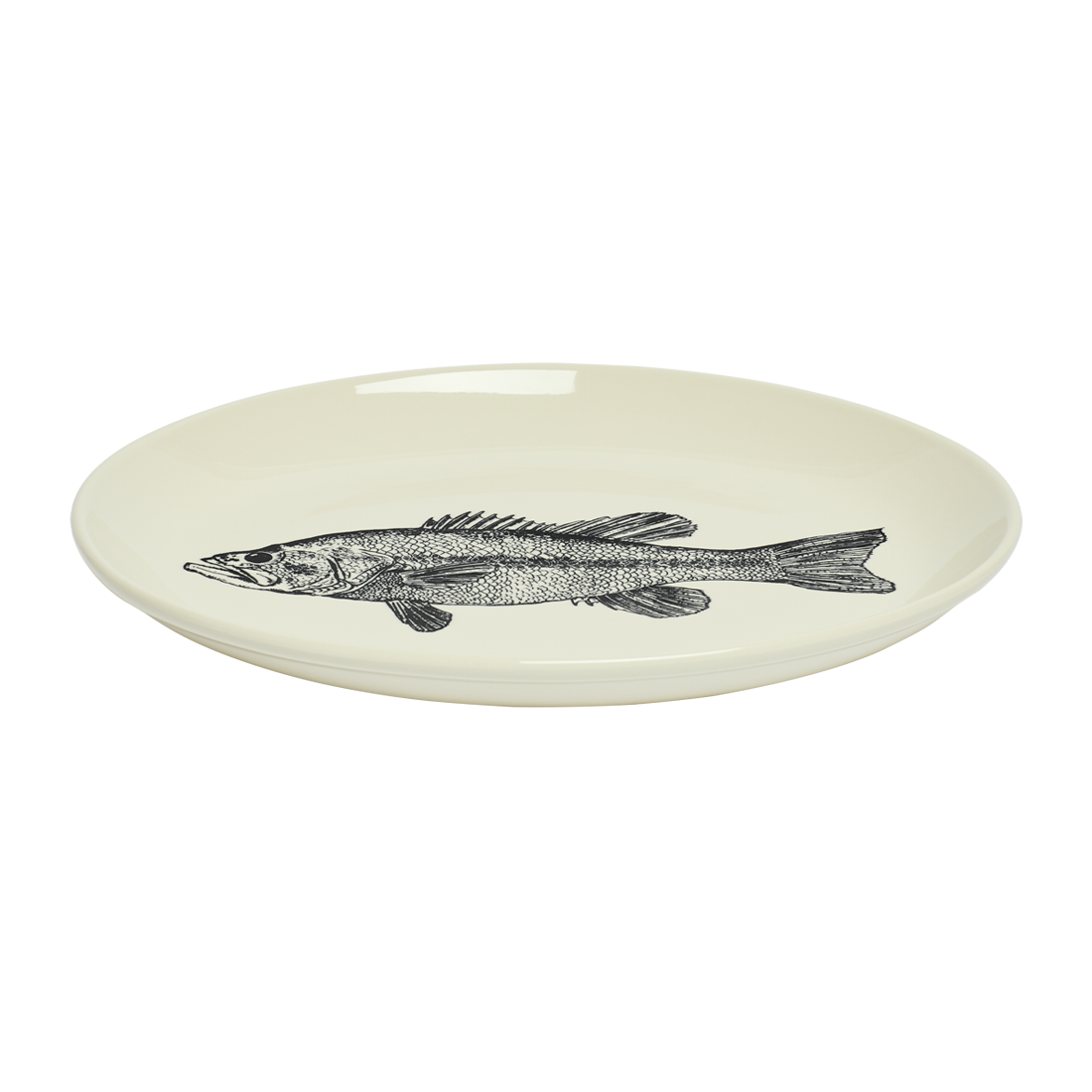 Gone Fishin Fish Platter crafted from durable ceramic, perfect for serving meals snacks or drinks