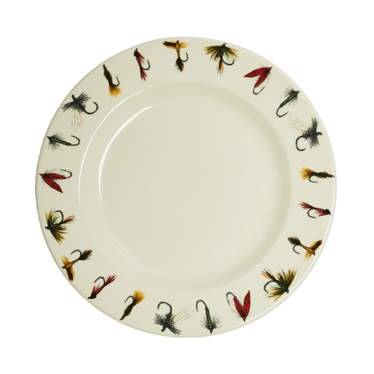Gone Fishin' - Main Plate (10 1/4"), ceramic, by Fishs Eddy, for everyday meals and table settings, front product image
