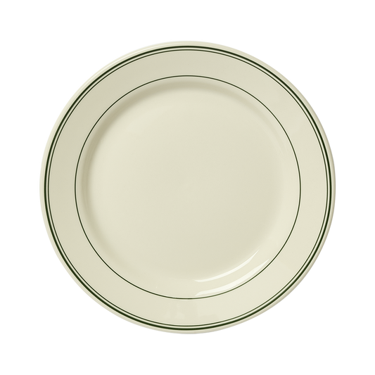 HL Greenband - App Plate (9"), ceramic, by Fishs Eddy, for everyday meals and table settings, front product image