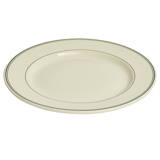HL Greenband - Main Plate (11 1/8"), ceramic, by Fishs Eddy, for everyday meals and table settings, alternate view