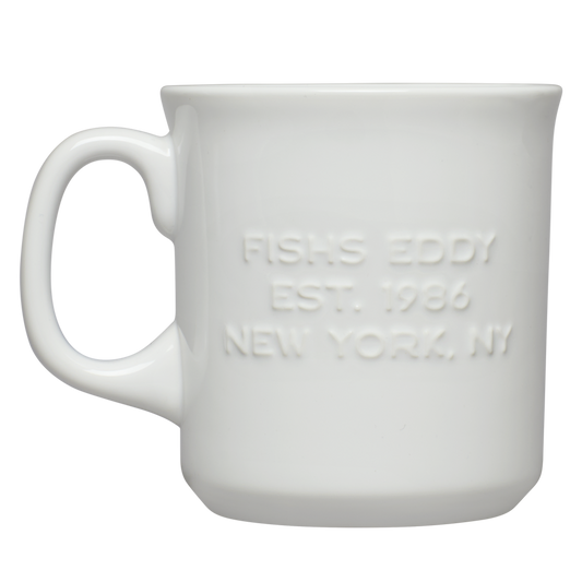 Item - Fishs Eddy EST 1986 Mug (16oz) by Fishs Eddy, ceramic mug with Fishs Eddy EST 1986 design, perfect for coffee, tea, and everyday use