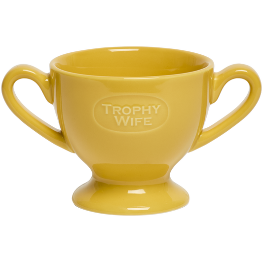 Close-up of Item - Fishs Eddy Trophy Wife Mug (12OZ), ceramic mug with graphic design