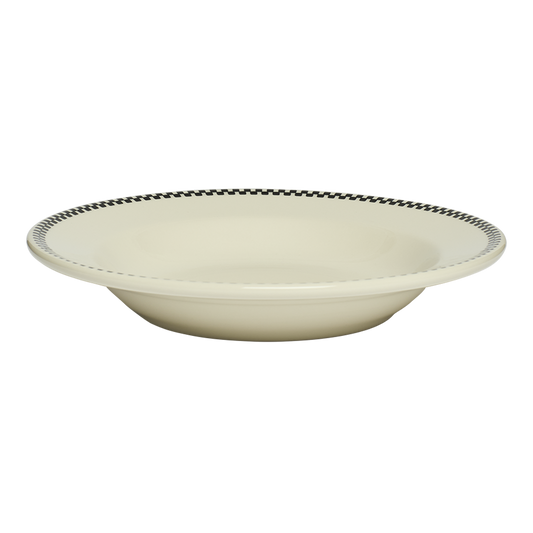 Checkerboard Soup Bowl . with black and white checkerboard pattern, ideal for everyday use