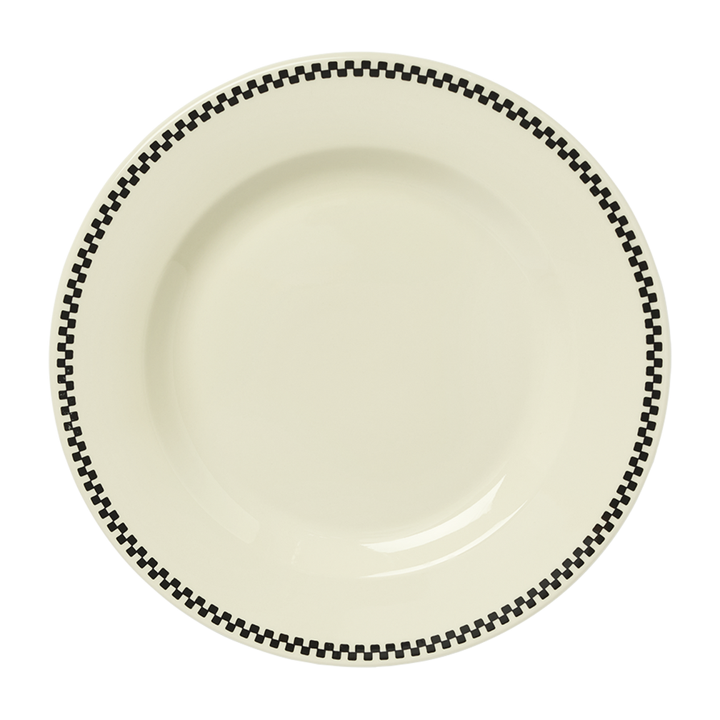 Checkerboard - Main Plate (10 1/2"), ceramic, by Fishs Eddy, for everyday meals and table settings, front product image