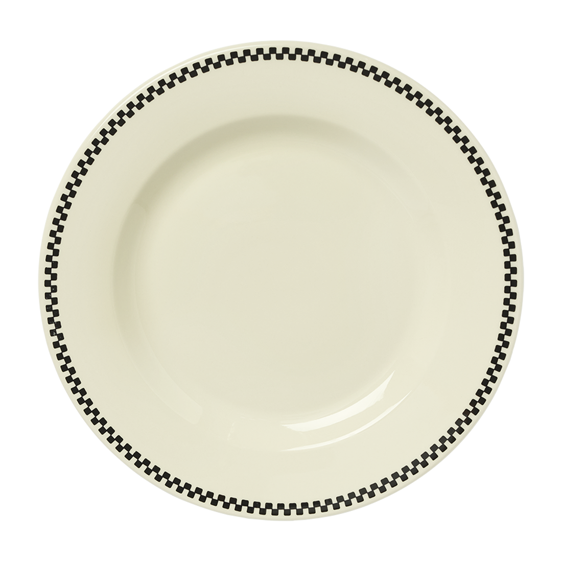 Checkerboard - Main Plate (10 1/2"), ceramic, by Fishs Eddy, for everyday meals and table settings, front product image